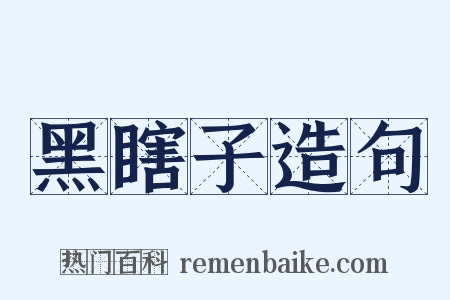 黑瞎子造句是什么意思的图片